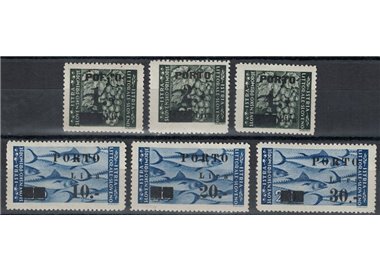 ISTRIA - SLOVENIAN COAST 1946 Postage Due Tag I and IV 6v MH*