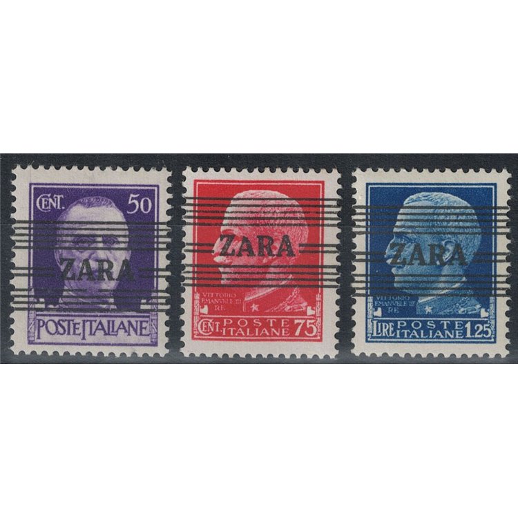 ZARA (OCC. TEDESCA) 1943 Imperiale soprastampati 3v MH*