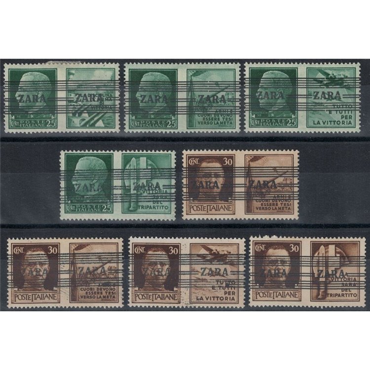 ZARA (GERMAN OCC.) 1943 Propaganda overprinted 8v MH*
