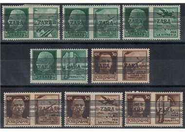 ZARA (GERMAN OCC.) 1943 Propaganda overprinted 8v MH*