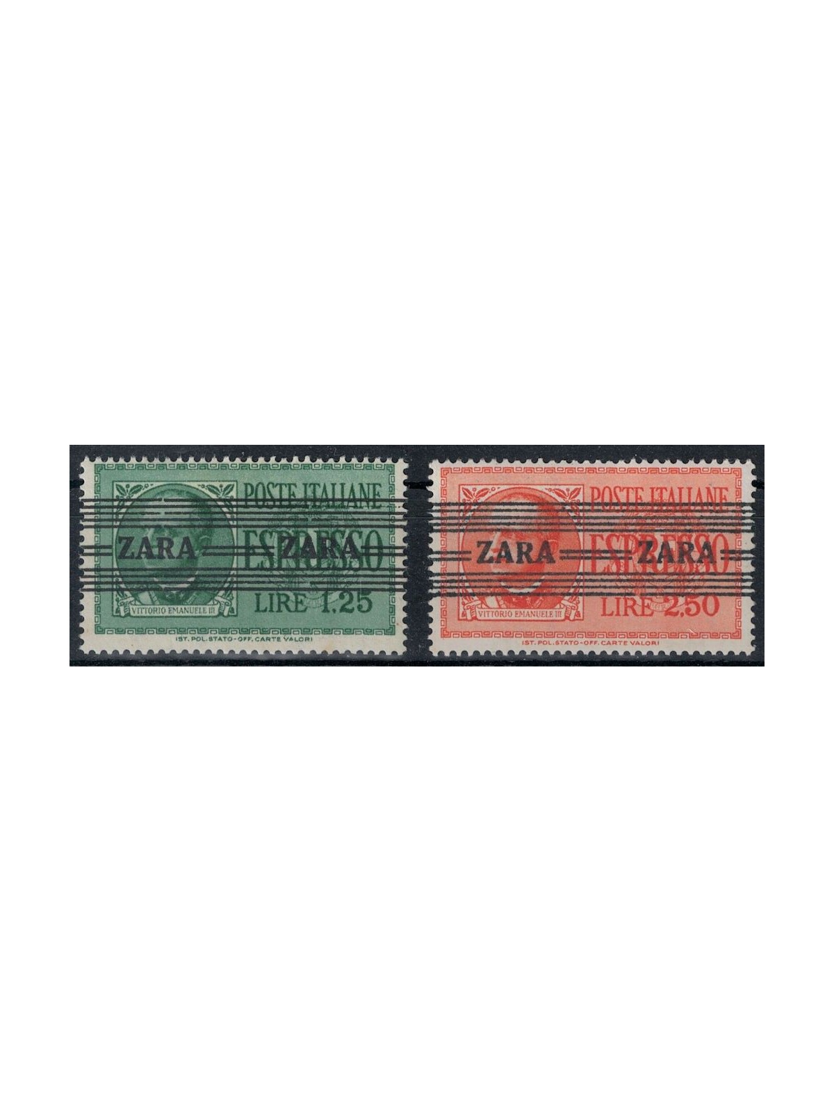 ZARA (OCC. TEDESCA) 1943 Espressi soprastampati 2v MH*