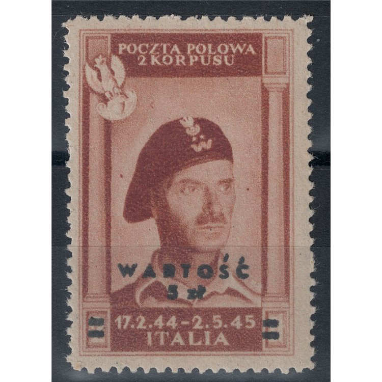 POLISH CORPS 1946 Polish Victories, overprint WARTOSC MH*