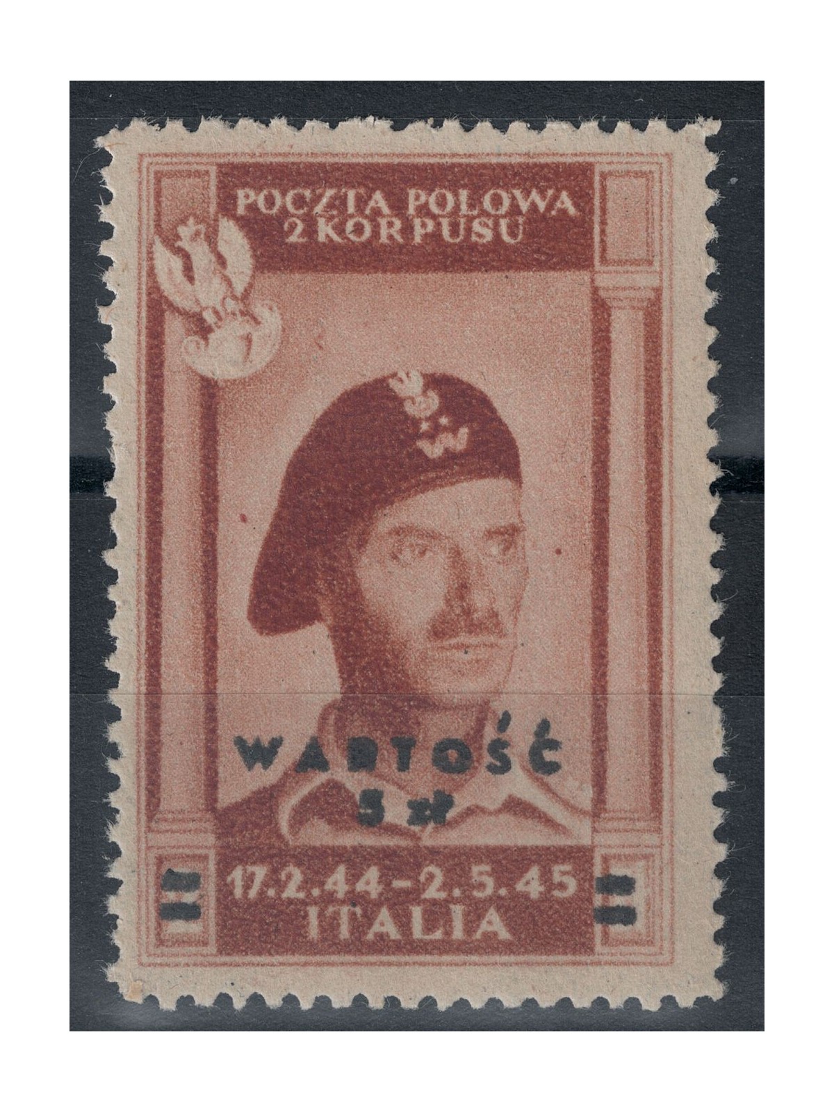 POLISH CORPS 1946 Polish Victories, overprint WARTOSC MH*