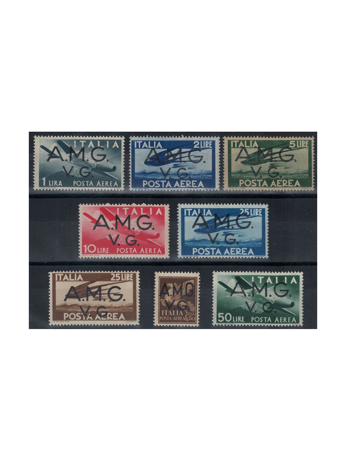 VENEZIA GIULIA (AMG) 1945-46 Posta aerea 8v MH*
