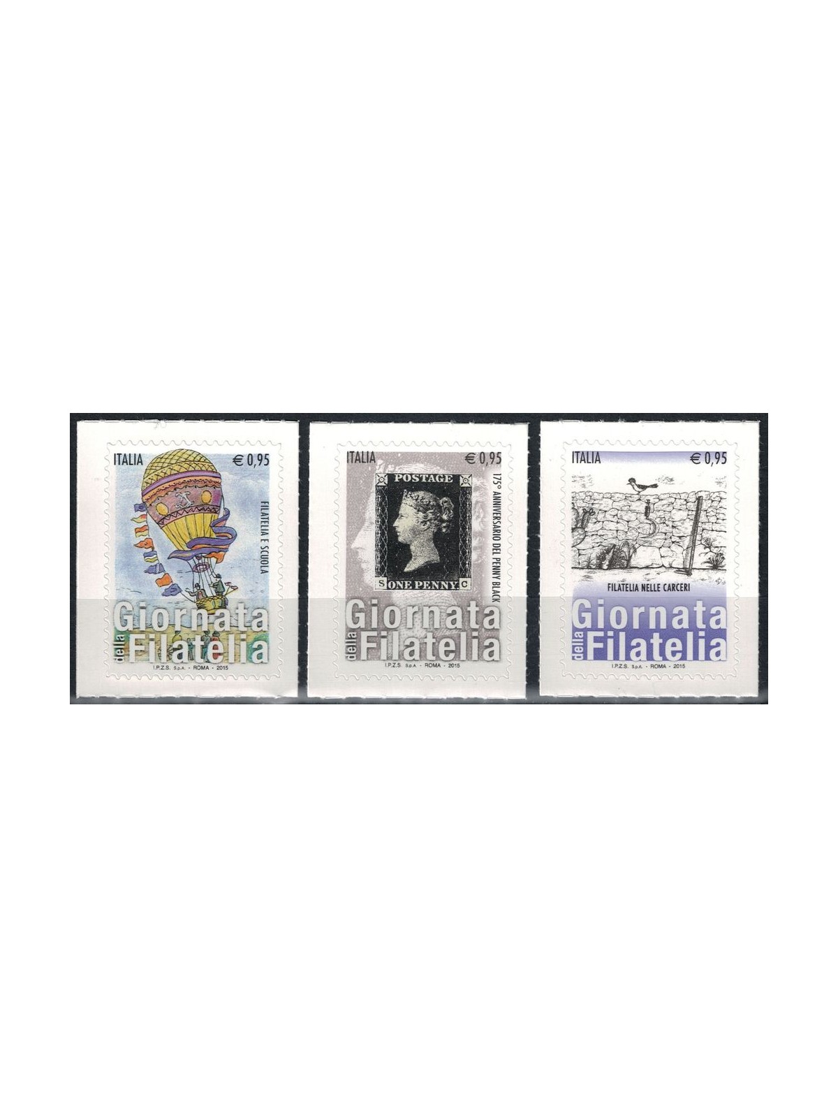 ITALIA 2015 Giornata della filatelia 3v MNH**