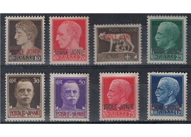 IONIAN ISLANDS 1941 Imperial overprint 8v MH*