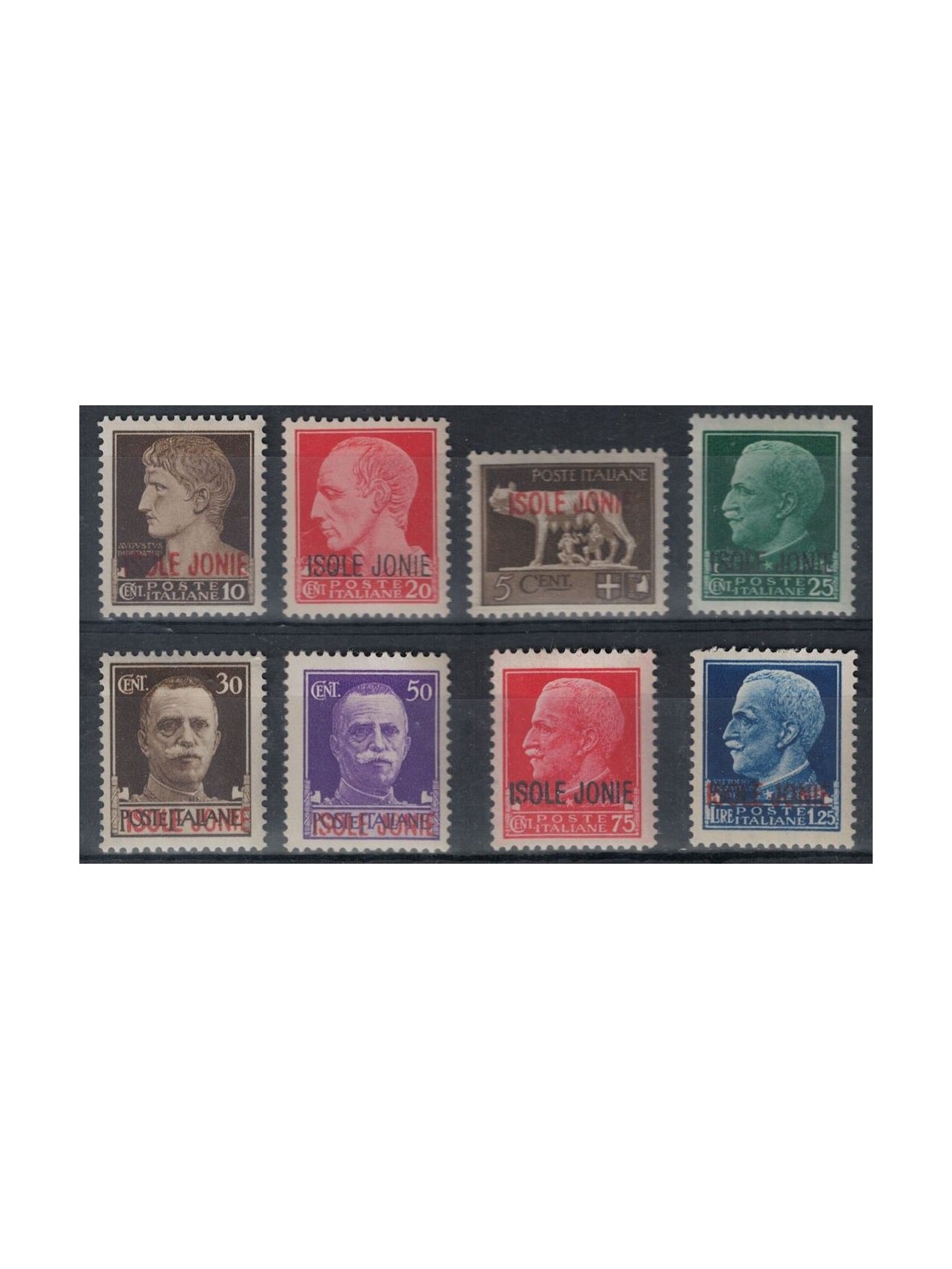 IONIAN ISLANDS 1941 Imperial overprint 8v MH*