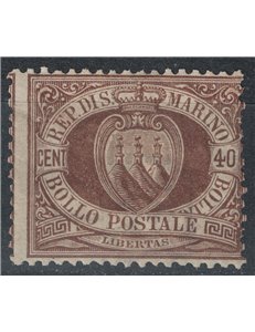 SAN MARINO 1892-94 40c bruno scuro MH*