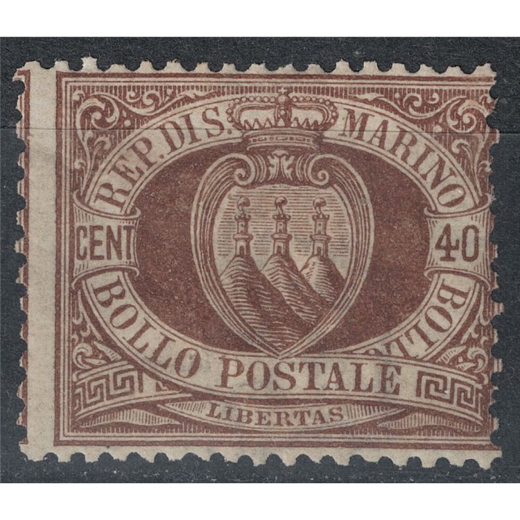 SAN MARINO 1892-94 40c bruno scuro MH*