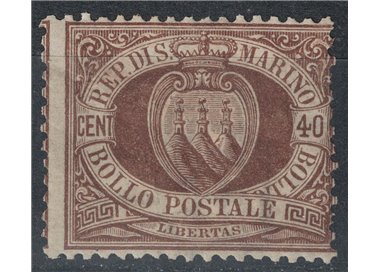 SAN MARINO 1892-94 40c dark brown MH*