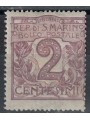 SAN MARINO 1903 2c violetto bruno MH*