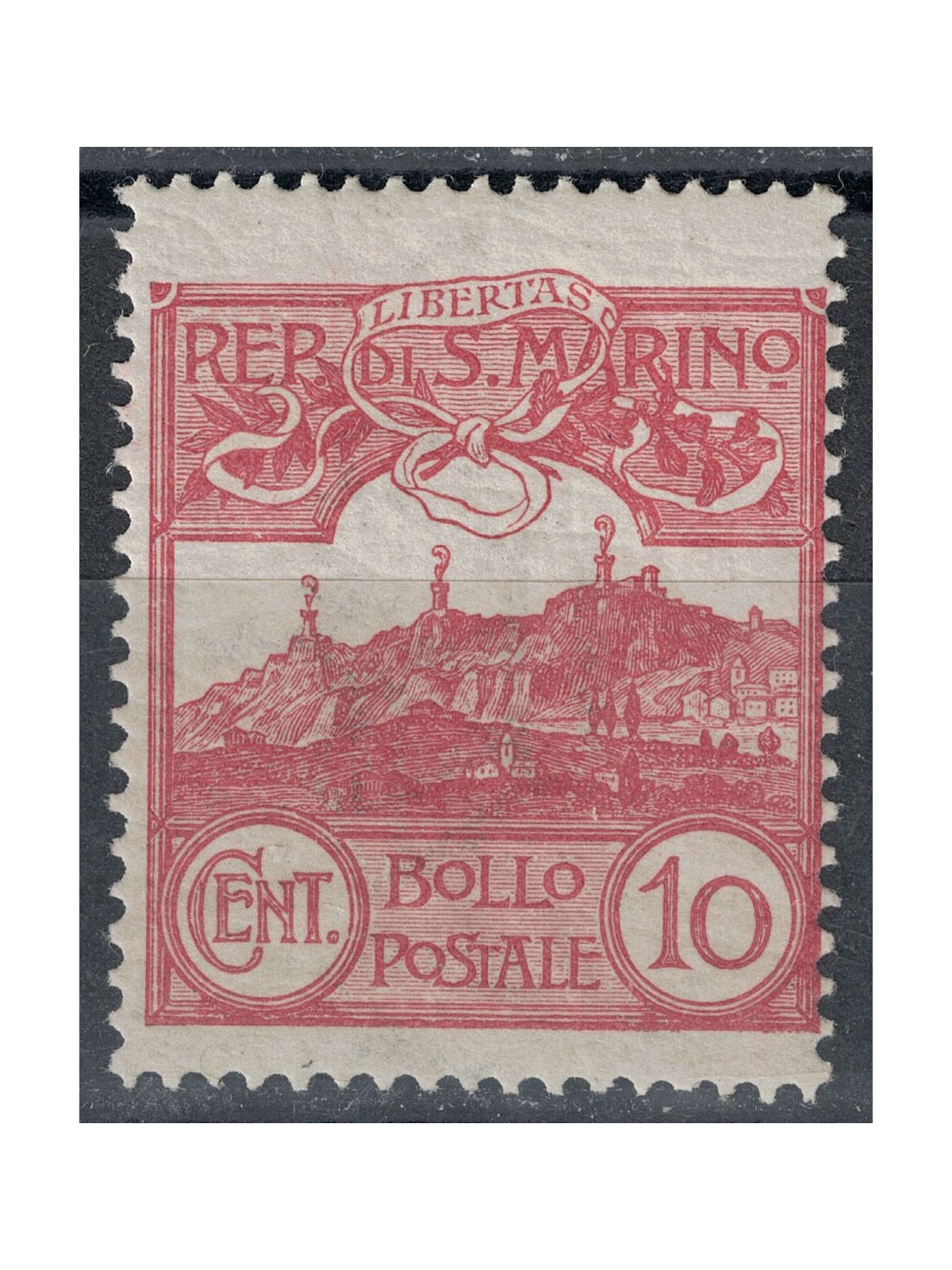 SAN MARINO 1903 10c red brown MH*