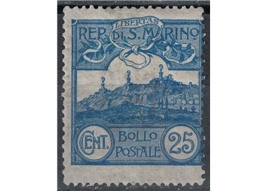 SAN MARINO 1903 25c blue MH*