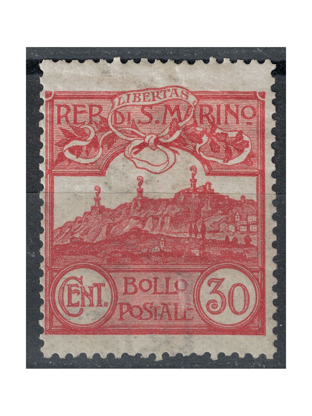 SAN MARINO 1903 30c carmine brown MH*