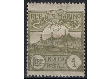 SAN MARINO 1903 1£ olive MH*
