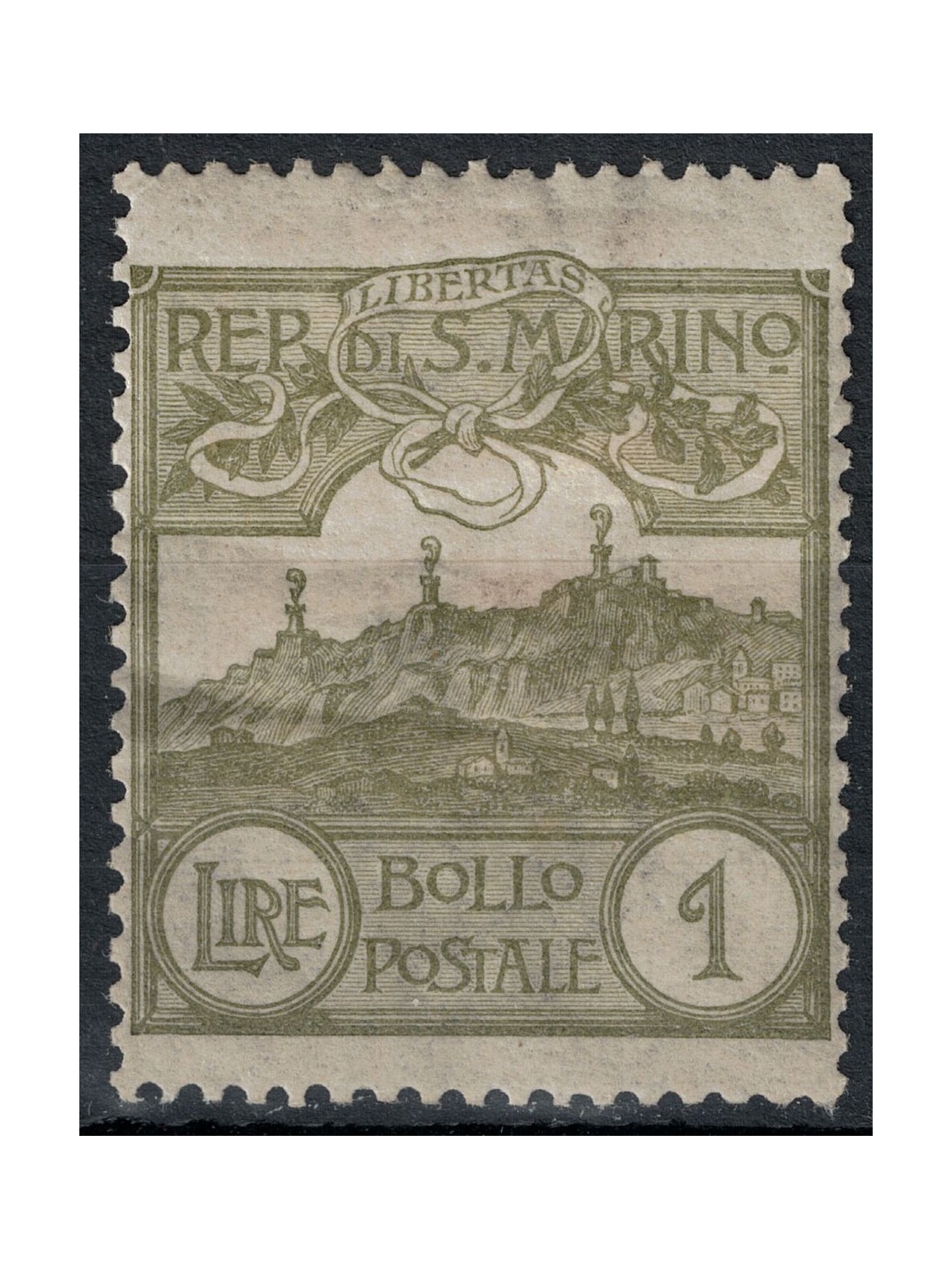 SAN MARINO 1903 1£ oliva MH*
