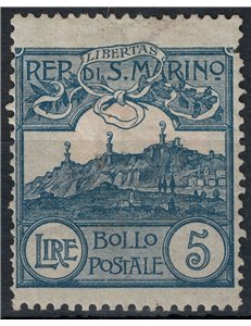 SAN MARINO 1903 5£ slate MH*