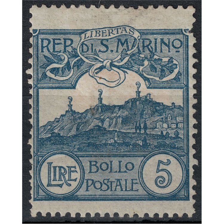 SAN MARINO 1903 5£ slate MH*
