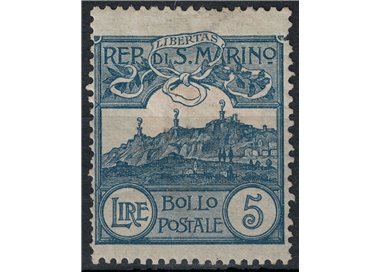 SAN MARINO 1903 5£ ardesia MH*