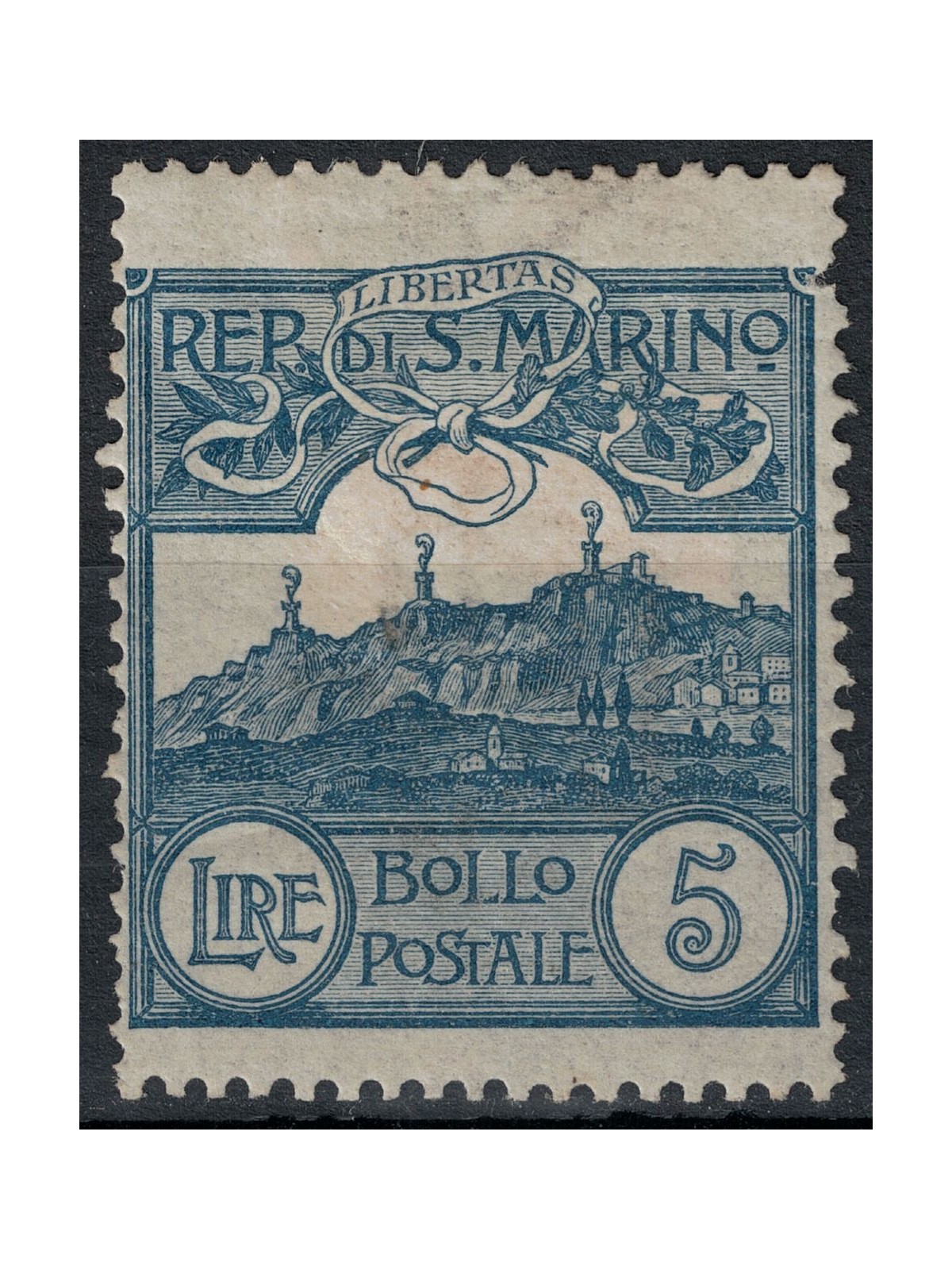 SAN MARINO 1903 5£ ardesia MH*