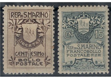 SAN MARINO 1910 Stemma 2v MH*