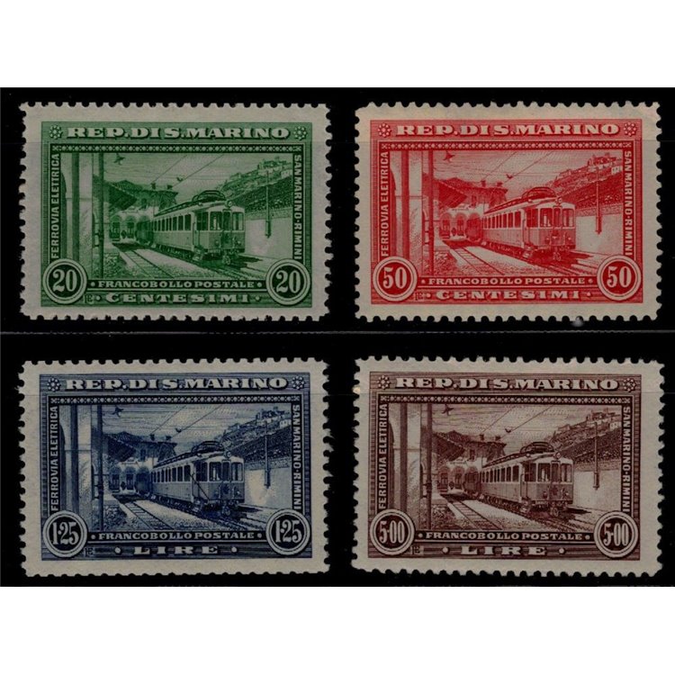 SAN MARINO 1932 Ferrovia Rimini-San Marino 4v MH*