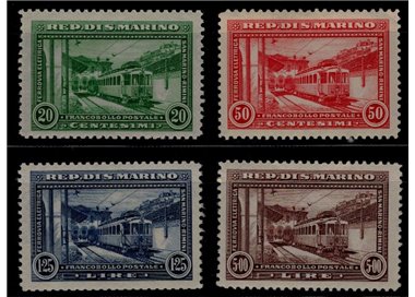 SAN MARINO 1932 Rimini-San Marino Railway 4v MH*