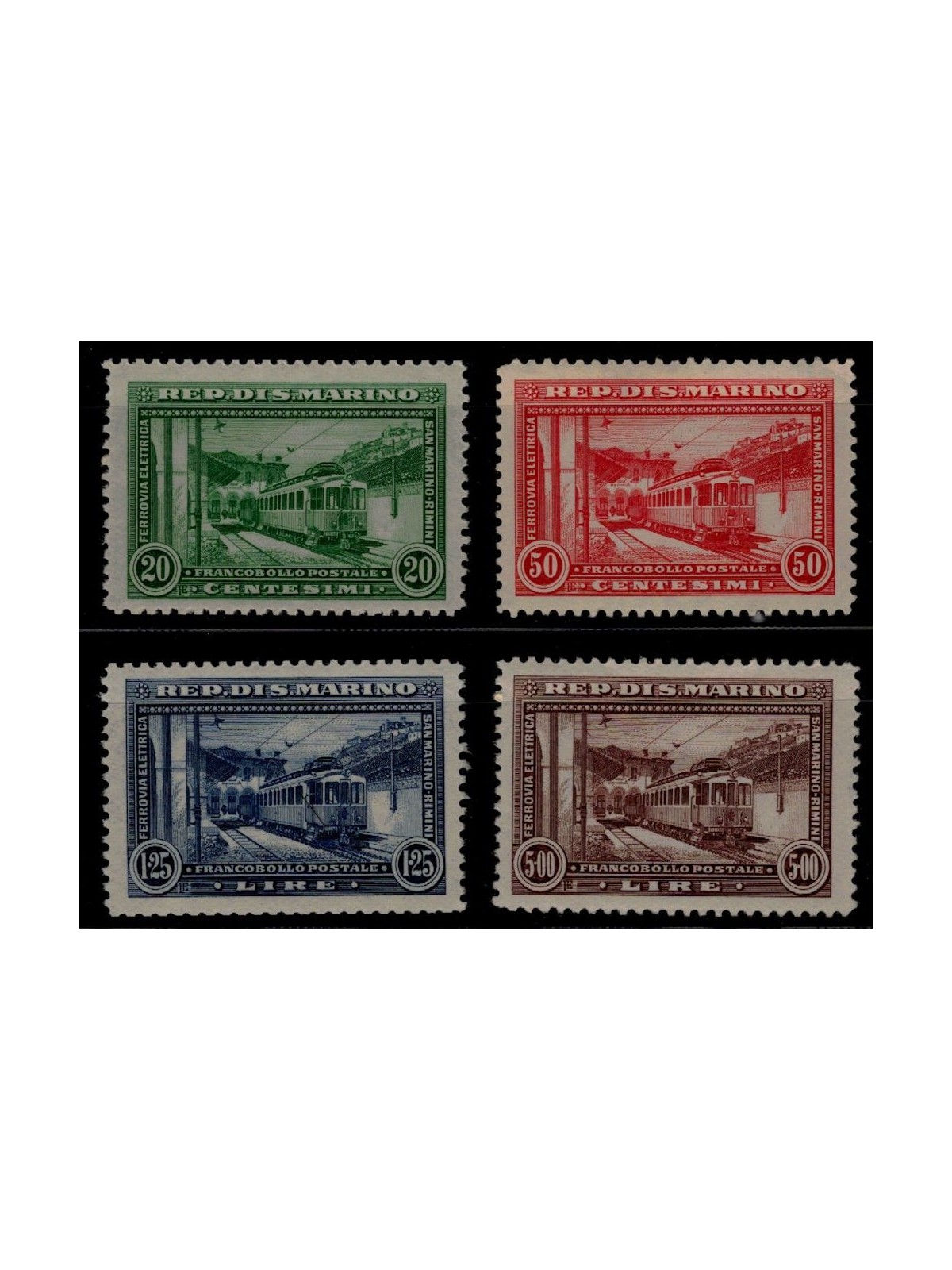 SAN MARINO 1932 Ferrovia Rimini-San Marino 4v MH*