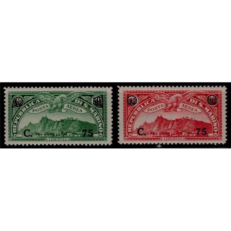 SAN MARINO 1936 Airmail 2v MH*