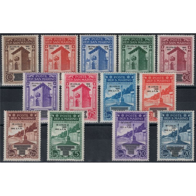 SAN MARINO 1943 Caduta del fascismo 13v MH*