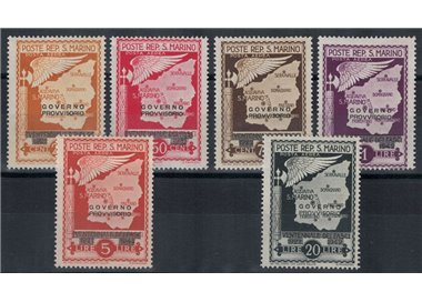 SAN MARINO 1943 Provisional Government (airmail) 6v MH*