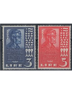 SAN MARINO 1938 Abraham Lincoln 2v MH*