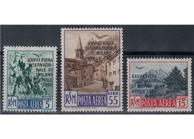 SAN MARINO 1950 Milan Fair (airmail) 3v MH*