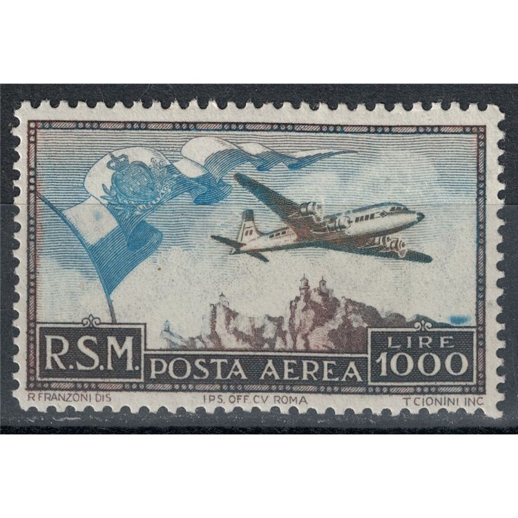 SAN MARINO 1951 Airmail £1000 MH*