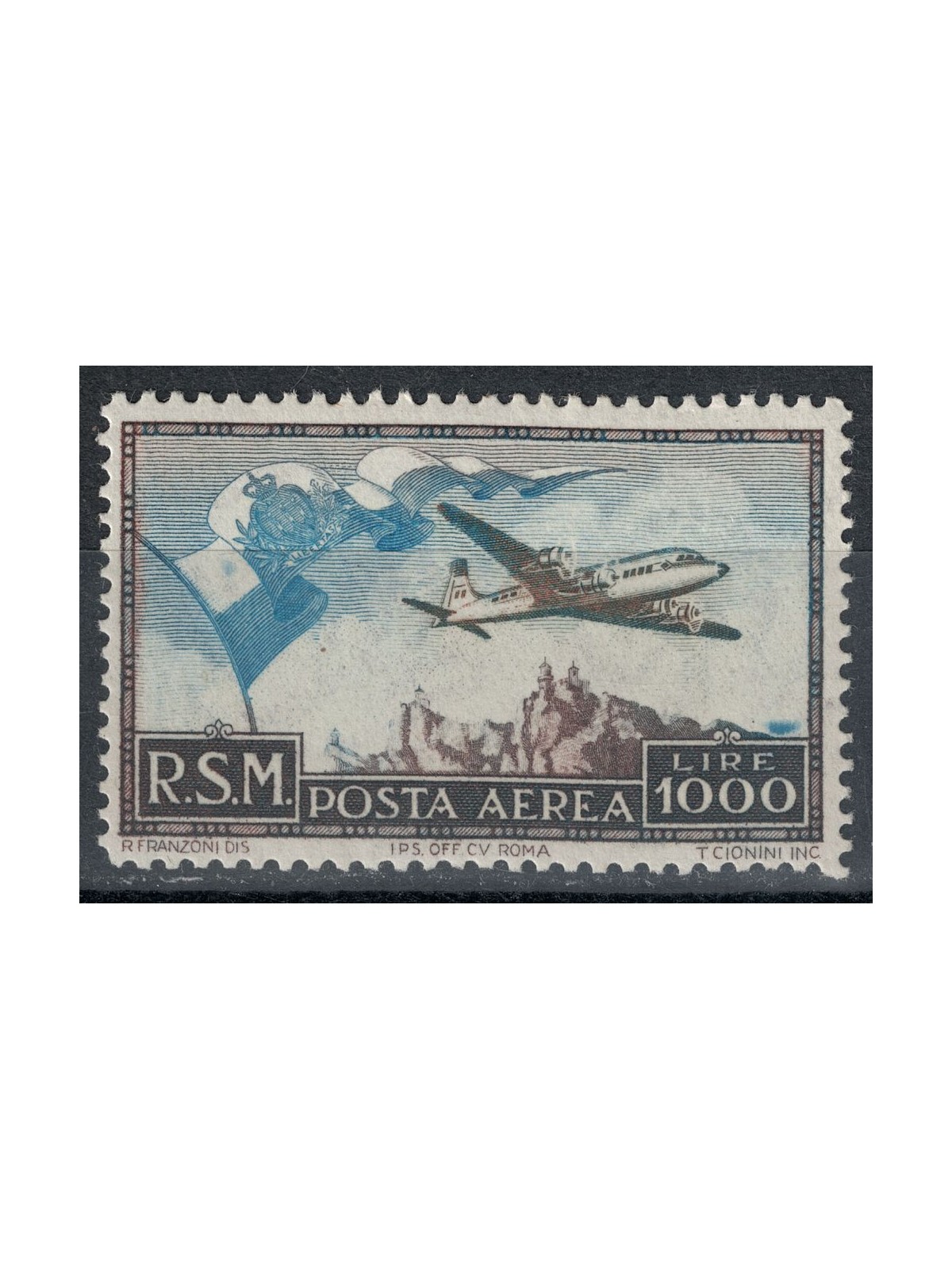 SAN MARINO 1951 Airmail £1000 MH*