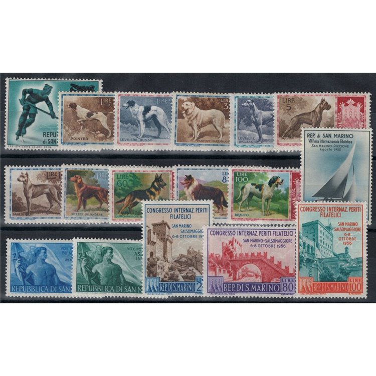 SAN MARINO 1956 Complete Year 17v MH*