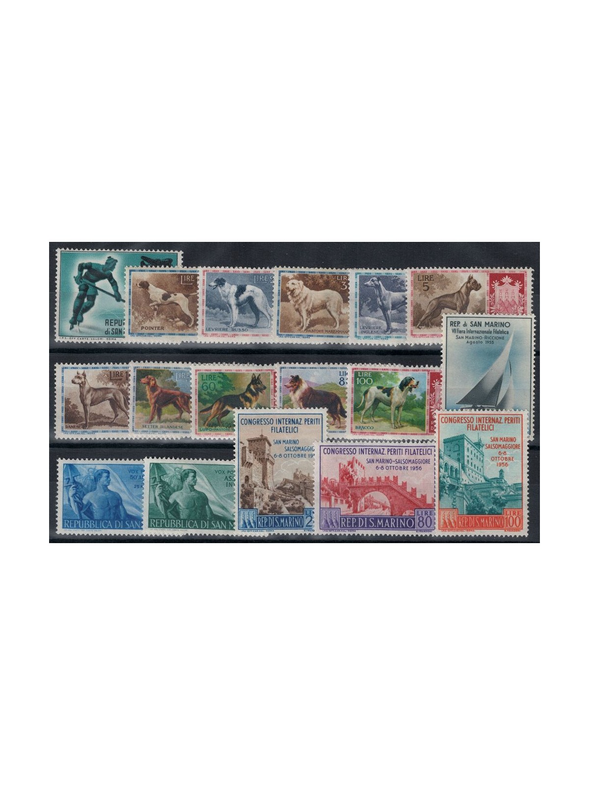 SAN MARINO 1956 Complete Year 17v MH*