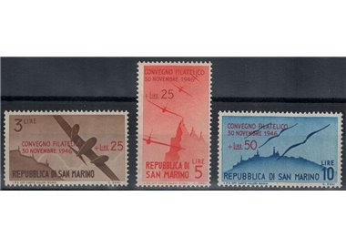 SAN MARINO 1946 Philatelic Convention 3v MH*