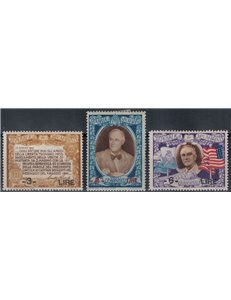 SAN MARINO 1947 Roosevelt soprastampati 3v MH*