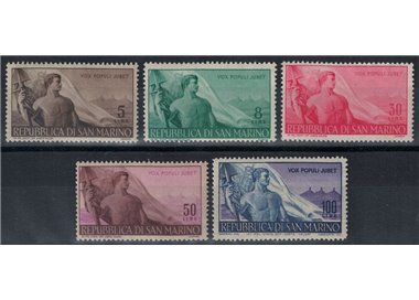 SAN MARINO 1948 Lavoro 5v MH*