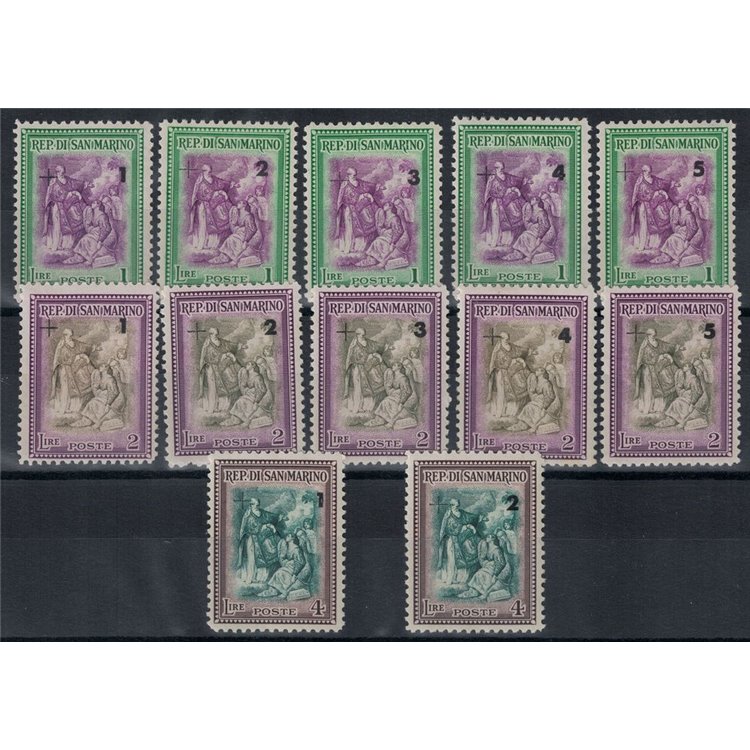 SAN MARINO 1947 Beneficenza 12v MH*