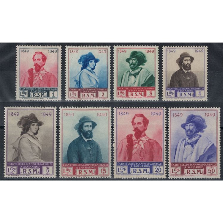 SAN MARINO 1949 Garibaldi 8v MH*
