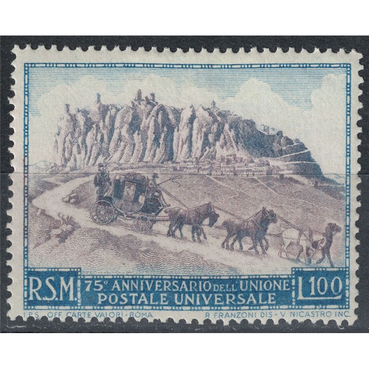 SAN MARINO 1949 Anniversary UPU £100 MH*
