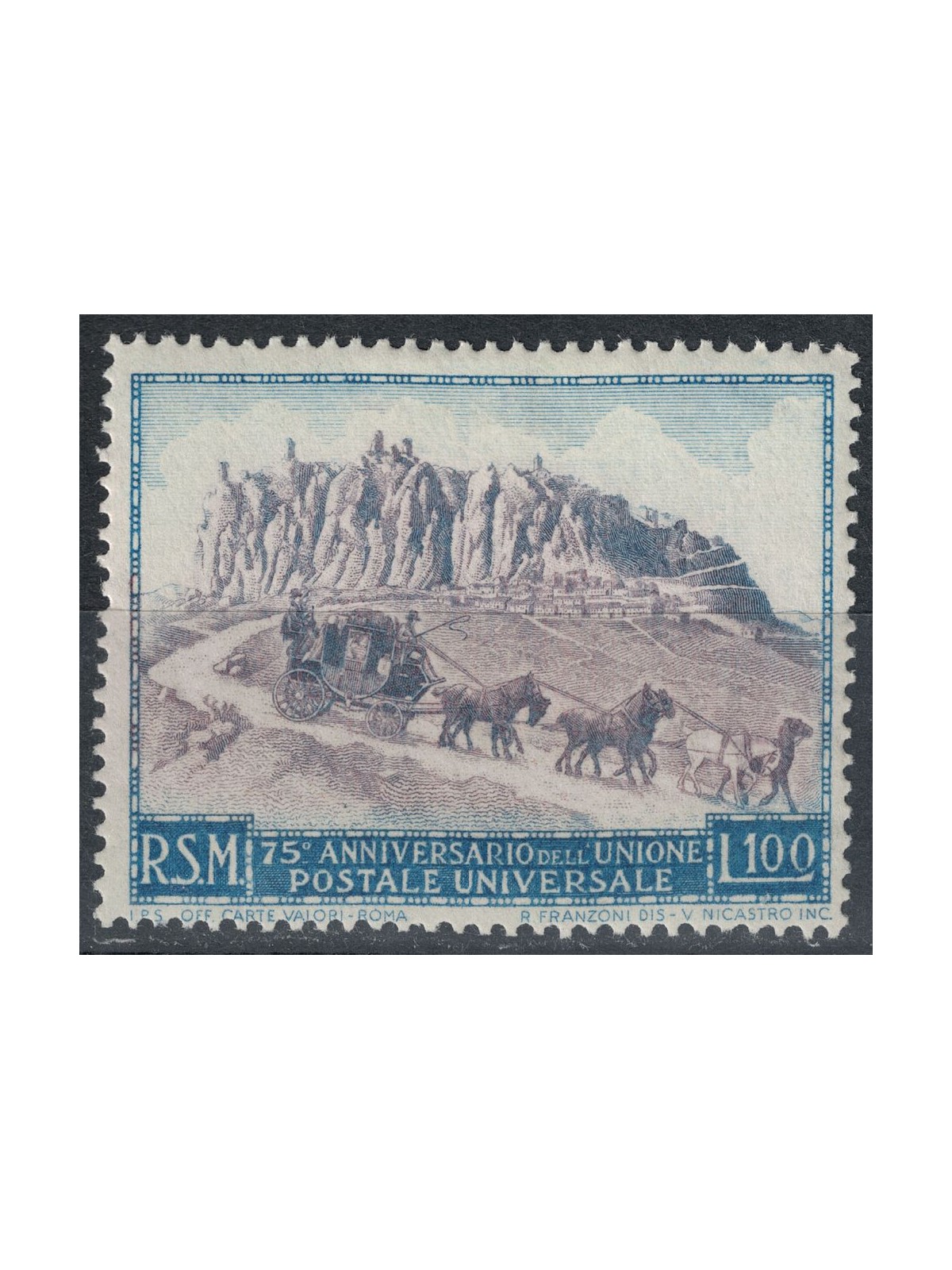 SAN MARINO 1949 Anniversary UPU £100 MH*