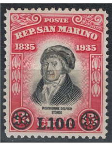 SAN MARINO 1948 Delfico overprinted MH*