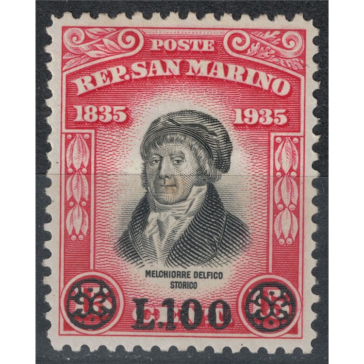 SAN MARINO 1948 Delfico soprastampato MH*