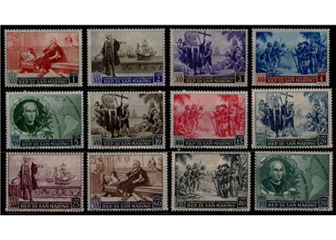 SAN MARINO 1952 Christopher Columbus 12v MH*
