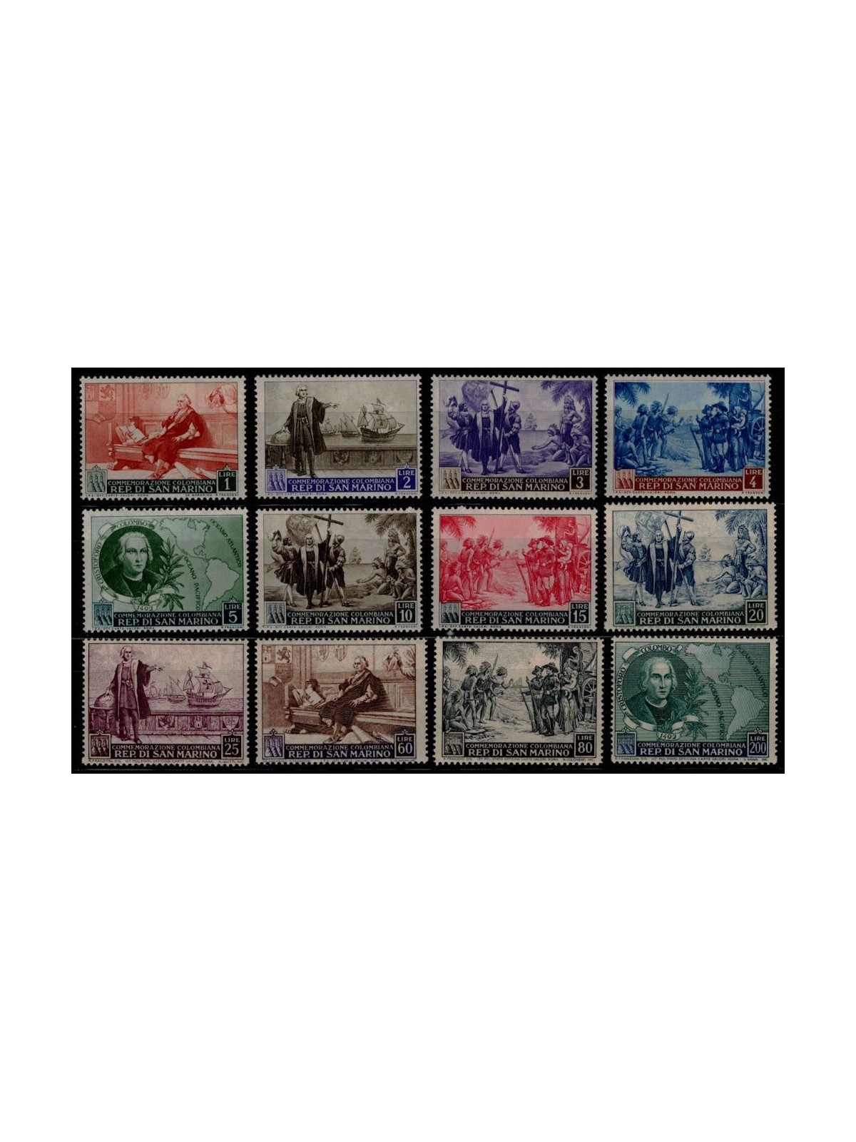 SAN MARINO 1952 Christopher Columbus 12v MH*