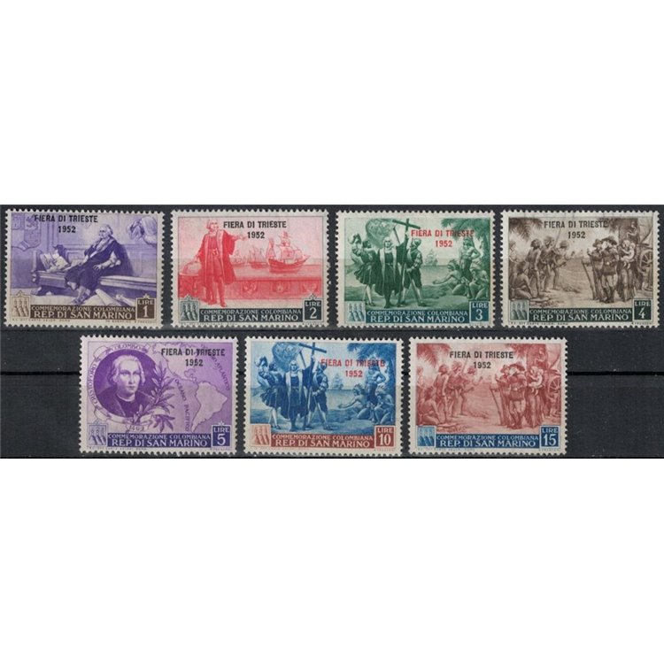 SAN MARINO 1952 Fiera di Trieste 7v MH*