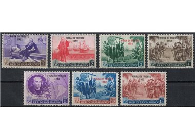 SAN MARINO 1952 Trieste Fair 7v MH*